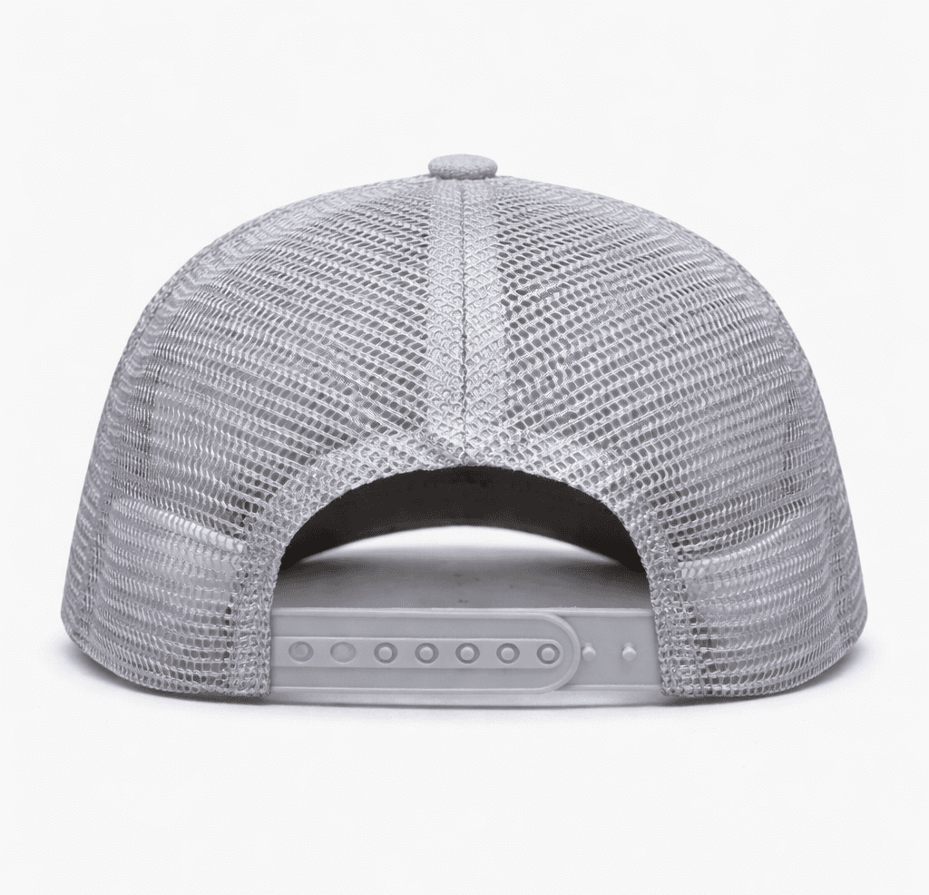 Gorra Trucker Ganadera Gris con Parche en Cuero Pirograbado Brahman Legacy alternate