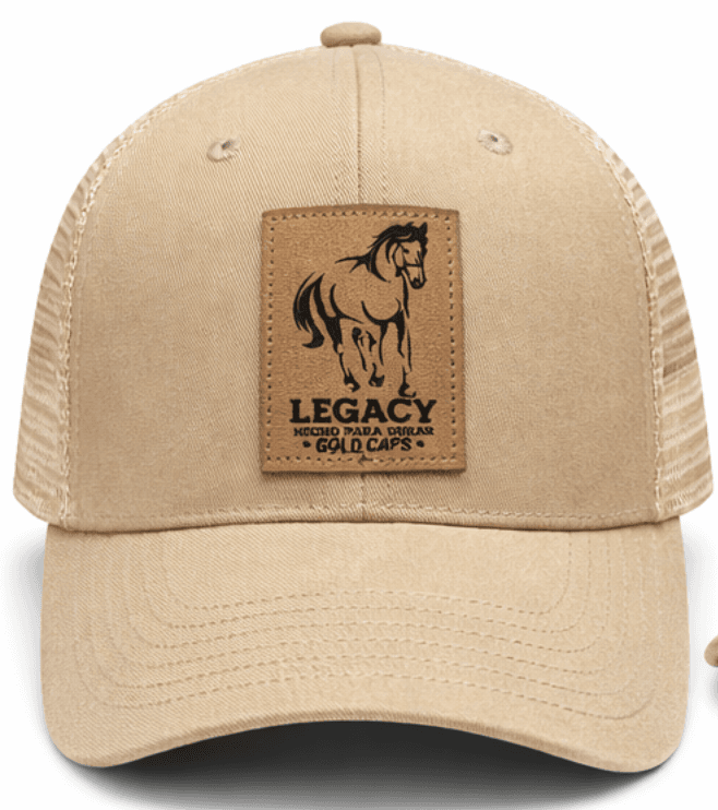 Gorra Trucker con Parche en Cuero Pirograbado Legacy Caballo
